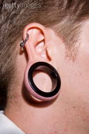 Image result for gauged ears | Ear gauges, Amethyst earrings, Gold ...